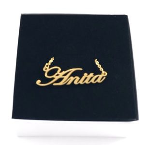 14K Gold Plated Name Necklace - Anita